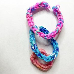 Blue And Pink Handmade Diy Cute Stylish Strong Kids Braclet